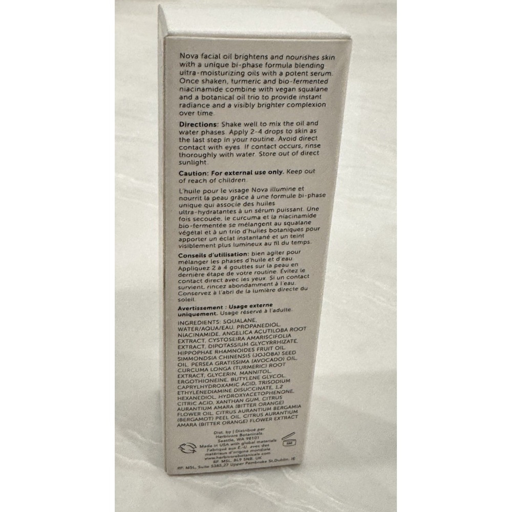 HERBIVORE Nova Brightening Facial Oil 1.7oz Turmeric + Niacinamide NIB - Picture 9 of 9